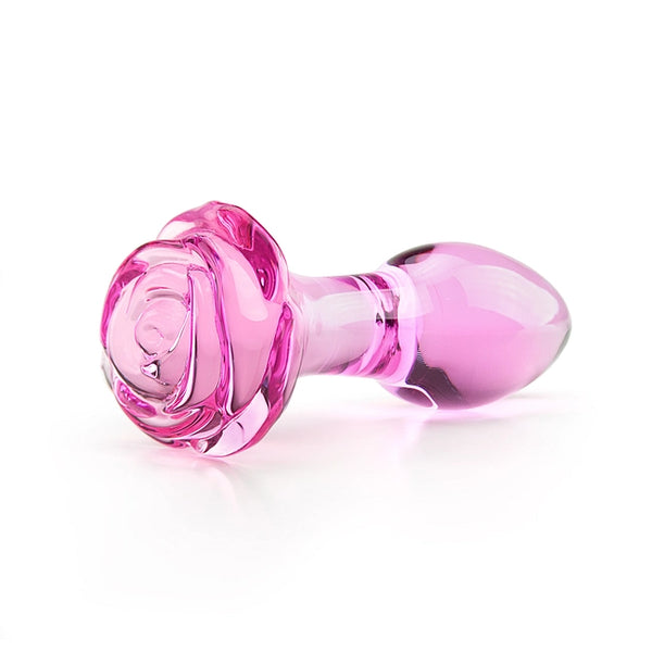 Rose butt plug Glass butt plug