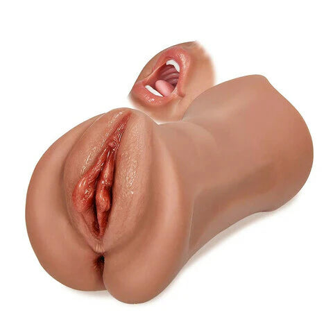 Acmejoy 7.4-Inch Three Channels Lifelike Mouth Pussy Anus Pocket Pussy
