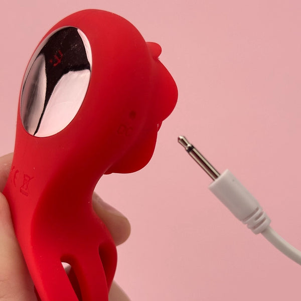 Connection dual romance Rose vibrating cock ring