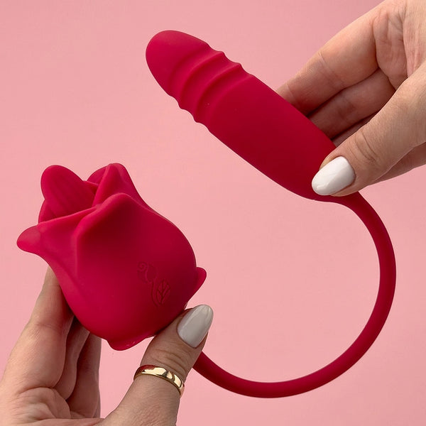 Dual bloom Dual rose vibrator